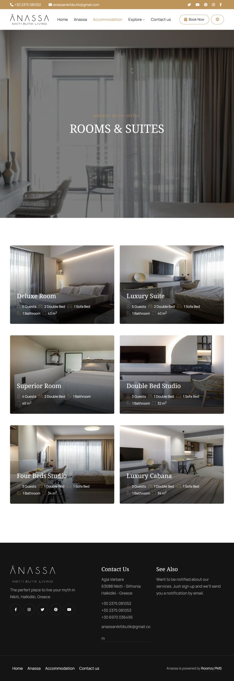 Roomzy Website — property photo gallery and room listing