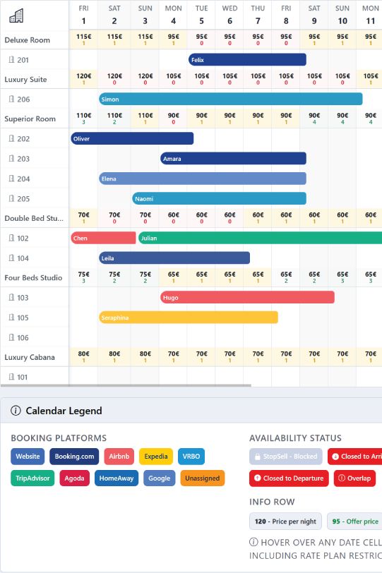 Roomzy Calendar View