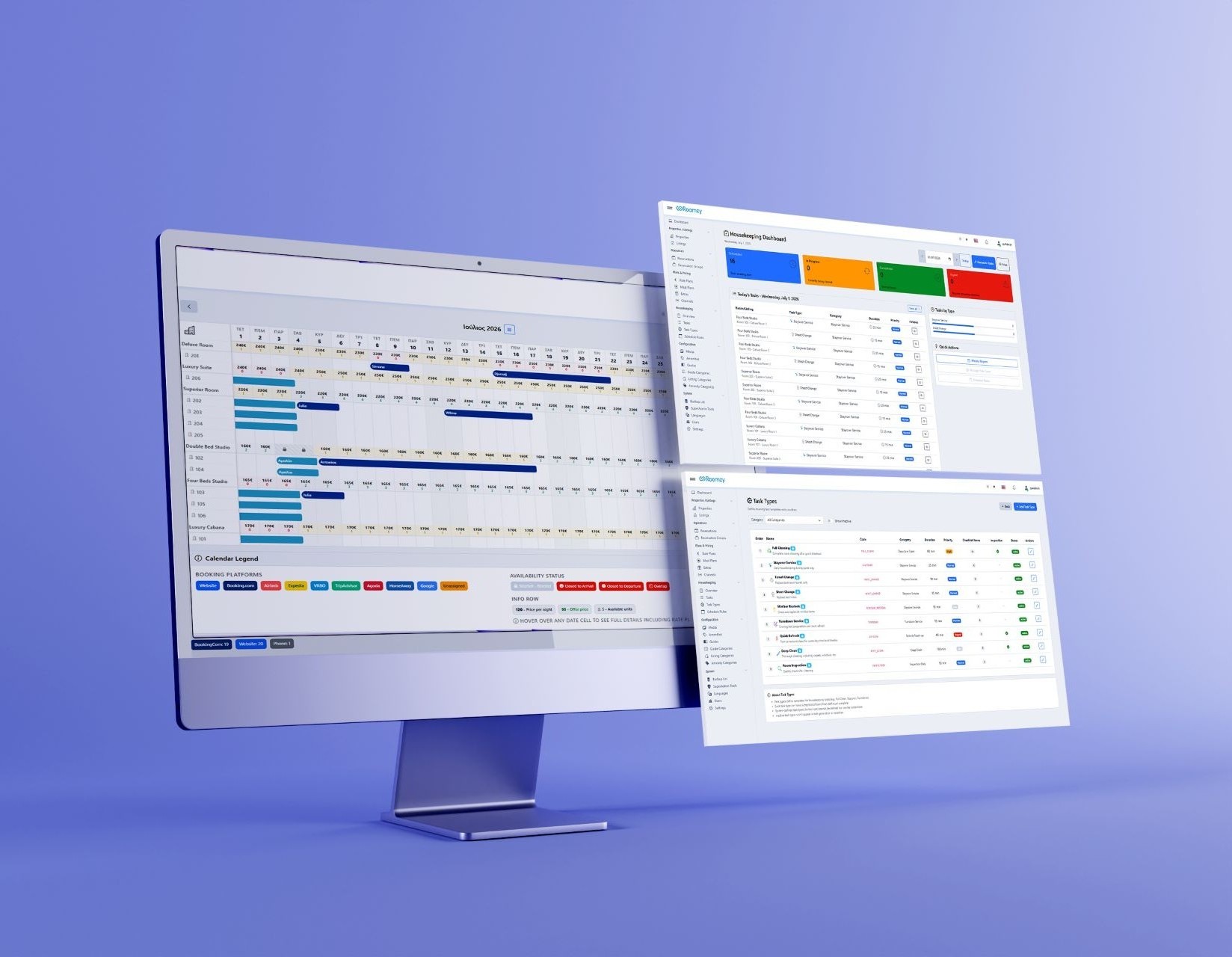 Διαχειριστείτε το ξενοδοχείο σας από ένα πίνακα ελέγχου.